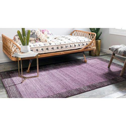  Unique Loom Del Mar Collection Contemporary Transitional Navy Blue Area Rug (5 x 8)