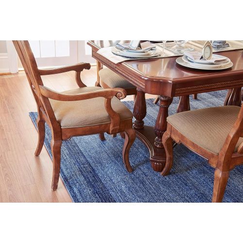  Unique Loom Del Mar Collection Contemporary Transitional Navy Blue Area Rug (5 x 8)