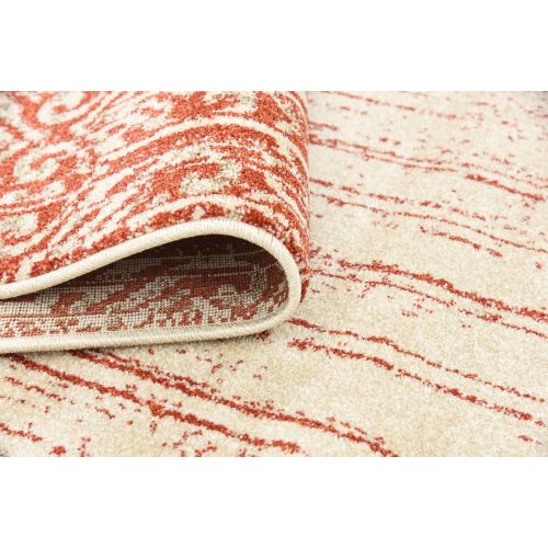  Unique Loom Del Mar Collection Contemporary Transitional Red Square Rug (8 x 8)