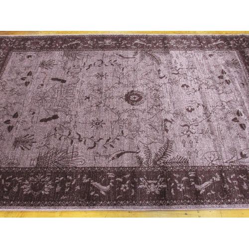  Unique Loom La Jolla Collection Tone-on-Tone Traditional Purple Area Rug (5 x 8)