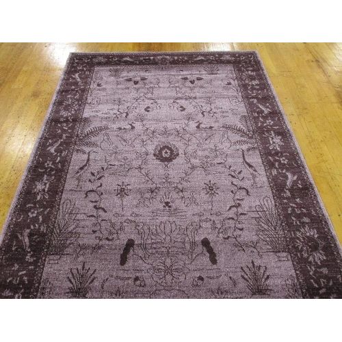  Unique Loom La Jolla Collection Tone-on-Tone Traditional Purple Area Rug (5 x 8)