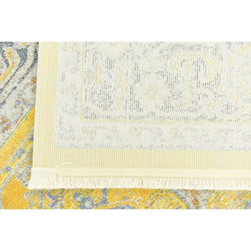  Unique Loom Baracoa Collection Bright Tones Vintage Traditional Yellow Area Rug (5 x 8)