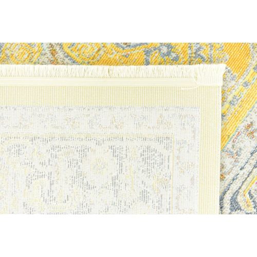 Unique Loom Baracoa Collection Bright Tones Vintage Traditional Yellow Area Rug (5 x 8)