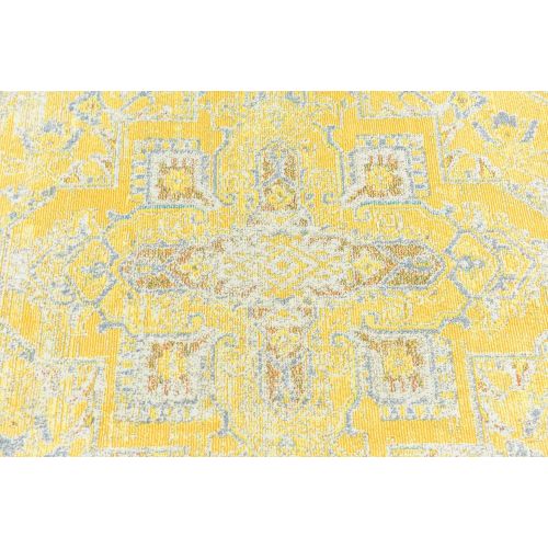  Unique Loom Baracoa Collection Bright Tones Vintage Traditional Yellow Area Rug (5 x 8)