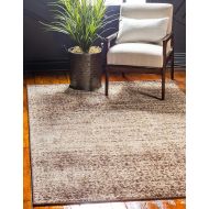 Unique Loom Autumn Collection Rustic Casual Warm Toned Beige Area Rug (5 x 8)
