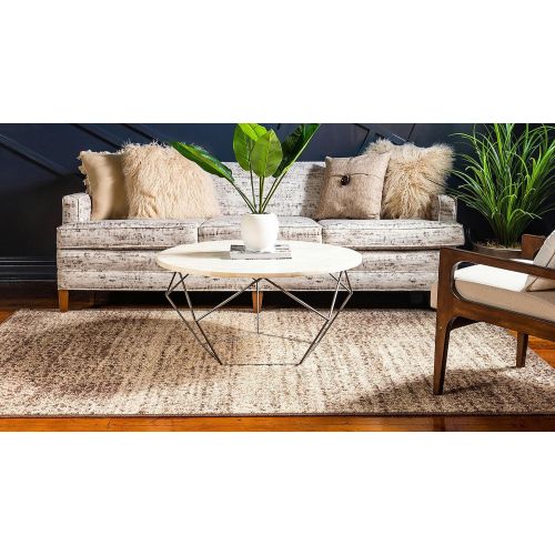  Unique Loom Autumn Collection Rustic Casual Warm Toned Beige Area Rug (5 x 8)