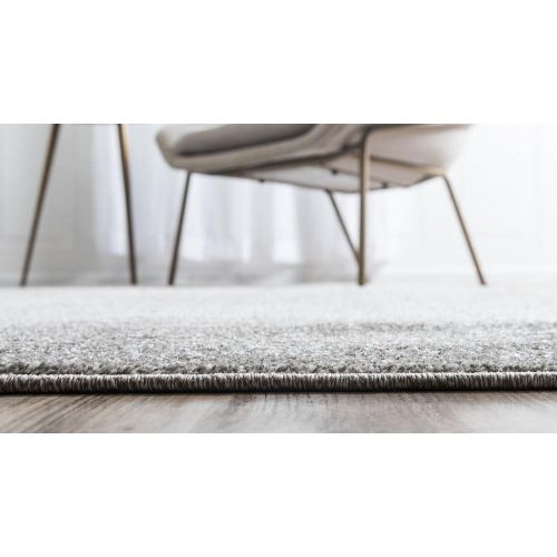  Unique Loom Del Mar Collection Contemporary Transitional Gray Area Rug (5 x 8)