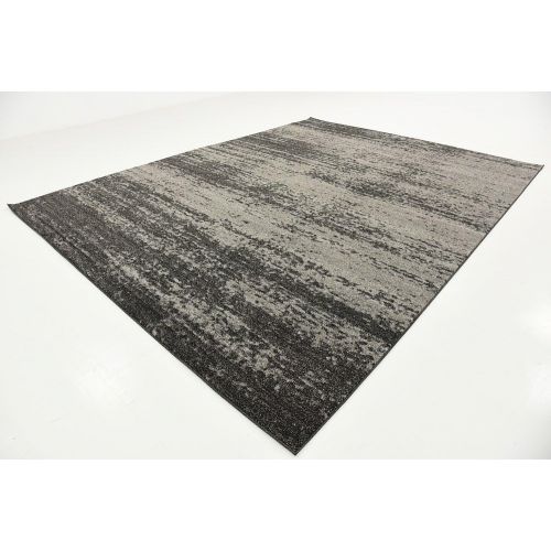  Unique Loom Del Mar Collection Contemporary Transitional Gray Area Rug (5 x 8)