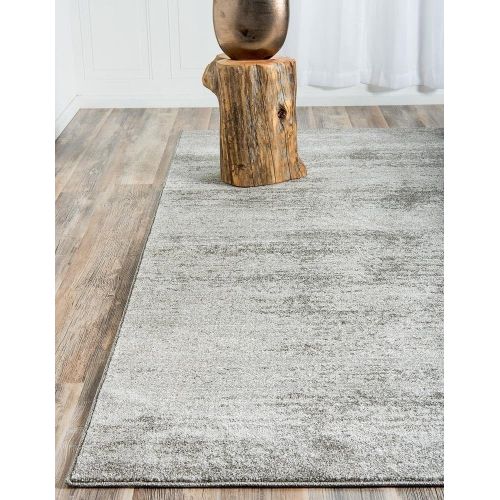  Unique Loom Del Mar Collection Contemporary Transitional Gray Area Rug (5 x 8)