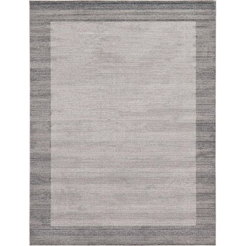  Unique Loom Del Mar Collection Contemporary Transitional Gray Area Rug (5 x 8)