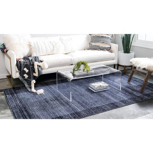  Unique Loom Del Mar Collection Contemporary Transitional Gray Area Rug (5 x 8)