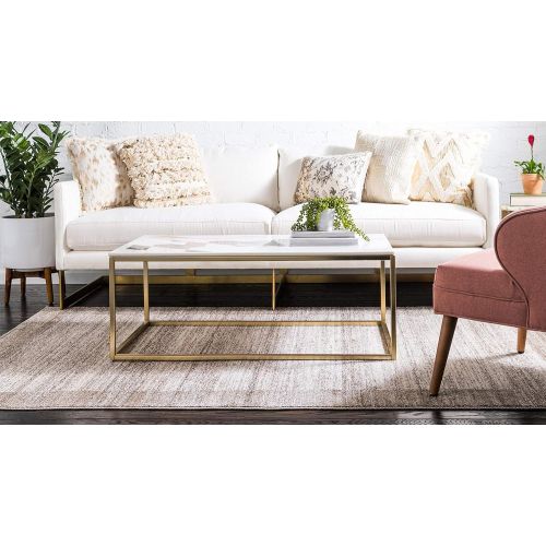  Unique Loom Del Mar Collection Contemporary Transitional Gray Area Rug (5 x 8)