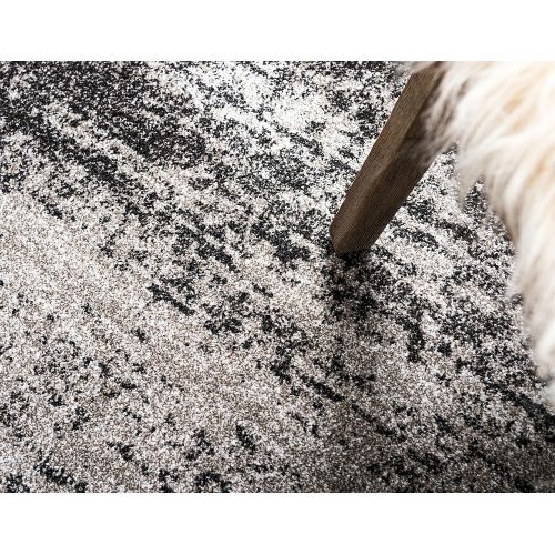  Unique Loom Del Mar Collection Contemporary Transitional Gray Area Rug (5 x 8)