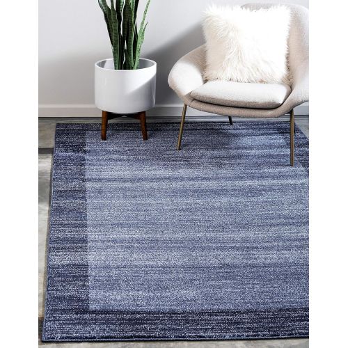  Unique Loom Del Mar Collection Contemporary Transitional Gray Area Rug (5 x 8)