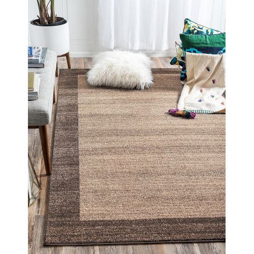  Unique Loom Del Mar Collection Contemporary Transitional Gray Area Rug (5 x 8)