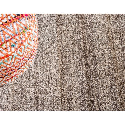  Unique Loom Del Mar Collection Contemporary Transitional Gray Area Rug (5 x 8)