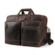 Unique Retro Bag Mens Vintage Leather Messenger Satchel Casual Multi-Purpose School Case Tablet Travel Weekender Business 17 Inch Laptop Computer Handmade Briefcase Shoulder Crossbody Bag Tote Hand