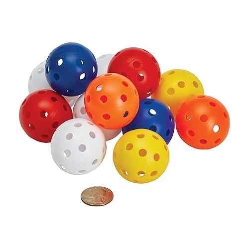  Unique Sports Mini Practice Baseballs 12 Pack Multi-Color