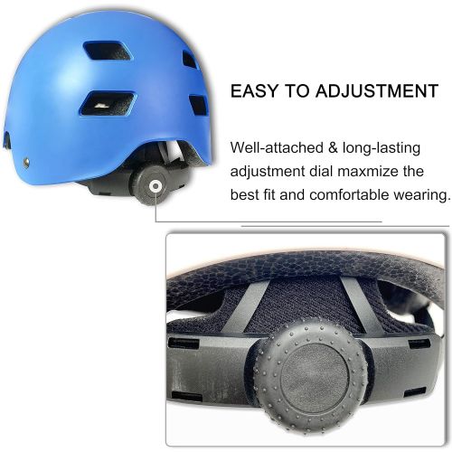  UniqueFit Kids Adult Helmet Adjustable Protective Helmet for Scooter Cycling Roller Skate,Age 5 and Older