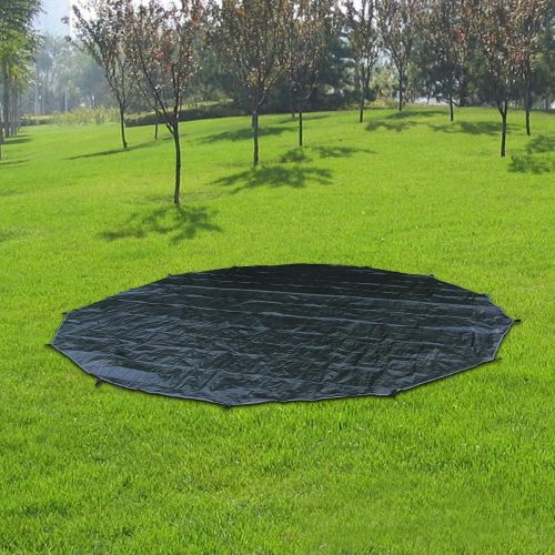  UNISTRENGH Outdoor Ultralight Waterproof Tent PE Footprint for 3M 4M 5M 6M Bell Tent Footprints Picnic Round Mat Portable Tarps for Bell Tent Ground Camping,Black Glamping Yurt Ant