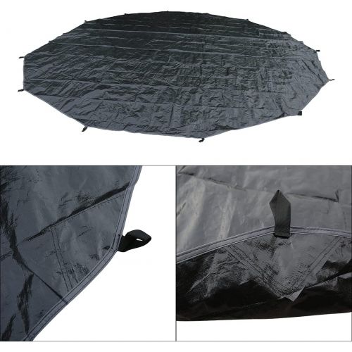  UNISTRENGH Outdoor Ultralight Waterproof Tent PE Footprint for 3M 4M 5M 6M Bell Tent Footprints Picnic Round Mat Portable Tarps for Bell Tent Ground Camping,Black Glamping Yurt Ant