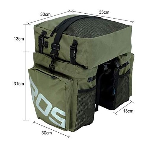  UNISTRENGH Bike Panniers Waterproof Bag - 3 in 1 Multi Function Messenger Panniers for Bicycles - Bicycle Rear Seat Trunk Bag - Saddle Bag for MTB Road Cycling