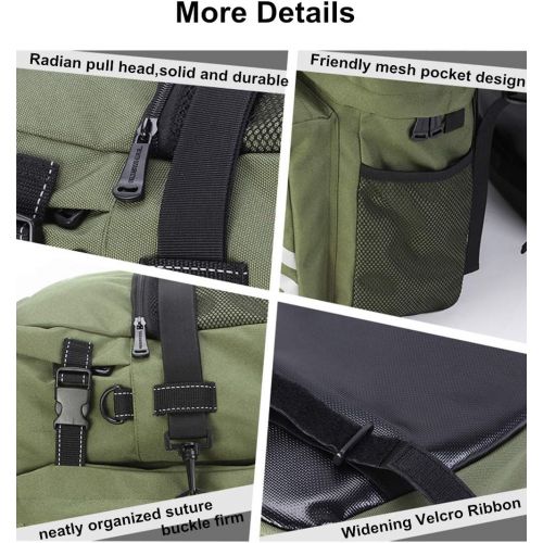  UNISTRENGH Bike Panniers Waterproof Bag - 3 in 1 Multi Function Messenger Panniers for Bicycles - Bicycle Rear Seat Trunk Bag - Saddle Bag for MTB Road Cycling