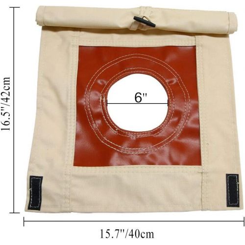  UNISTRENGH Fire-Resistant Stove Jack Hole Accessory with Flap Covered for 4 Seasons Cotton Canvas Camping Bell Tent
