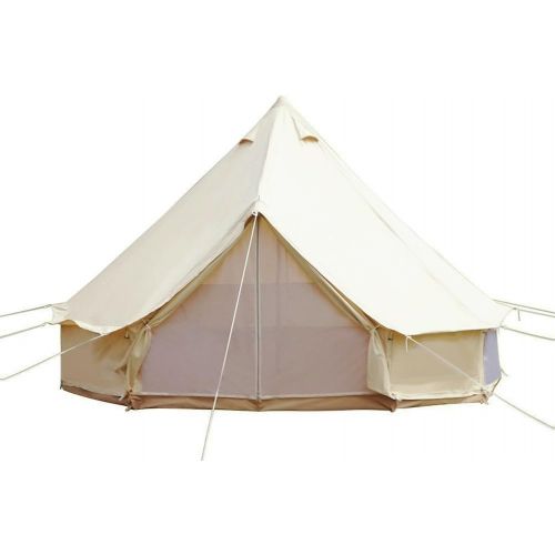  UNISTRENGH 4 Seasons Large Luxury Bell Tents Glamping Waterproof Cotton Canvas Yurt Family Tents for Outdoor Camping Hiking Birthday Party