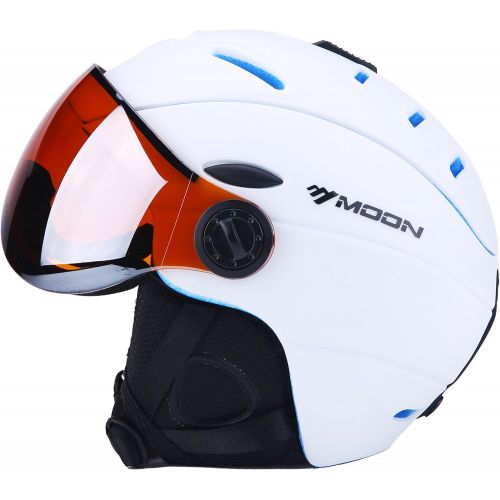  UNISTRENGH Ski Snowboard Helmet with Attached Detachable Photochromatic Polarizing Goggles