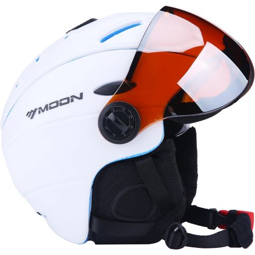  UNISTRENGH Ski Snowboard Helmet with Attached Detachable Photochromatic Polarizing Goggles