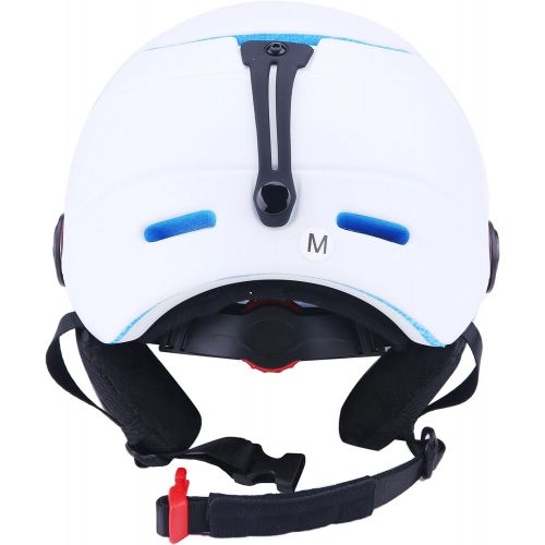  UNISTRENGH Ski Snowboard Helmet with Attached Detachable Photochromatic Polarizing Goggles