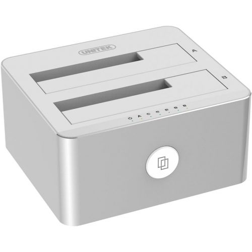  Unitek UNITEK Aluminum USB 3.0 to SATA Dual Bay External Hard Drive Docking Station with UASP for 2.5  3.5-inch HDD SSD, Hard Drive DuplicatorOffline Clone Function (2 x 10TB Support)-S