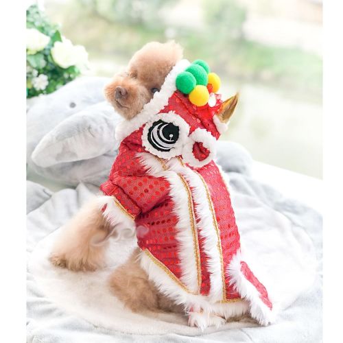  Univegrow Cute Lion Head Dance Cloth for Pet Dog Chritmas Halloween Costume
