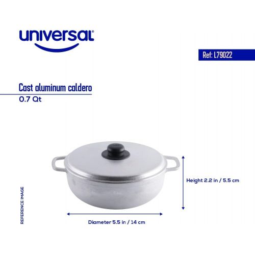  Universal Cast aluminum caldero - Caldero de aluminio fundido (0.72 Qt)