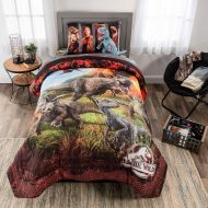 Universal Jurassic World Soft Microfiber Comforter, Sheets and Plush Cuddle Pillow Bedding Set,Twin Size 5 Piece Bundle Pack