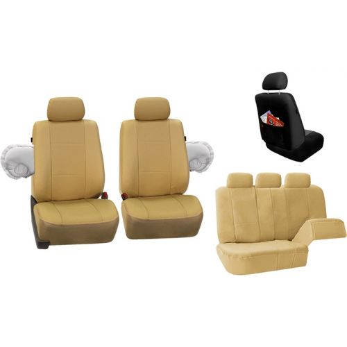  Universal Fit Leatherette Car Seat Cover Set (9-Piece)