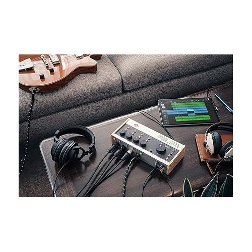  UA Volt 476P USB Audio Interface for recording, podcasting, and streaming with essential audio software & Sennheiser Professional HD 280 PRO Over-Ear Monitoring Headphones