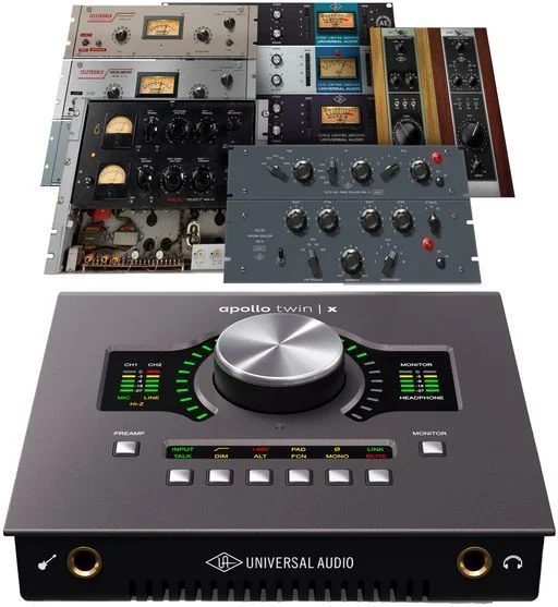  Universal Audio Apollo Twin X QUAD Heritage Edition 10x6 Thunderbolt Audio Interface with UAD DSP