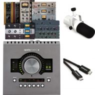 Universal Audio Apollo Twin X QUAD Heritage Edition 10x6 Thunderbolt Audio Interface and SD-1 Microphone
