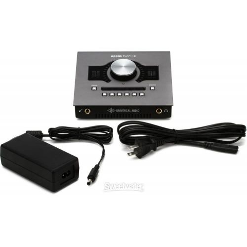  Universal Audio Apollo Twin X QUAD Heritage Edition 10x6 Thunderbolt Audio Interface and SD-1 Microphone