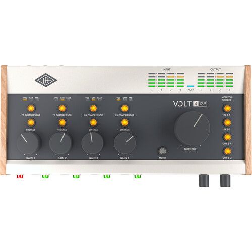  Universal Audio Volt 476P Portable 4x4 USB Audio/MIDI Interface with Four Mic Preamps and Built-In Compressor