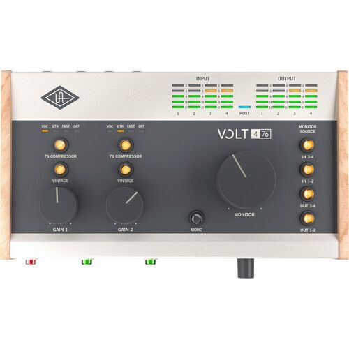  Universal Audio Volt 476 Portable 4x4 USB Type-C Audio/MIDI Interface with Built-In Compressor