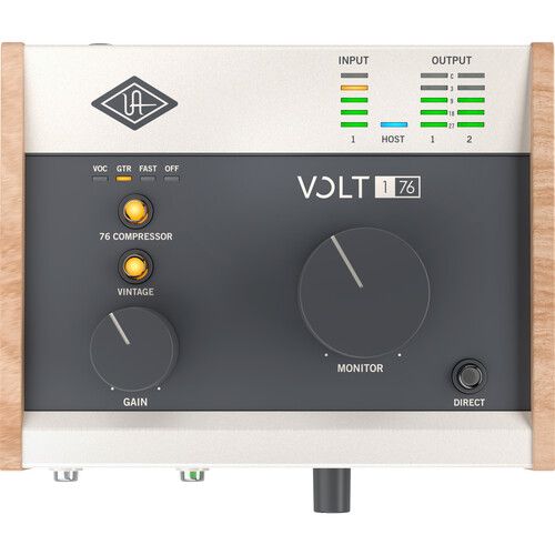  Universal Audio Volt 176 Portable 1x2 USB Type-C Audio/MIDI Interface with Built-In Compressor