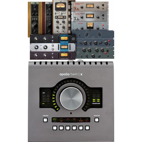  Universal Audio Apollo Twin X DUO Heritage Edition 10x6 Thunderbolt Audio Interface and SD-1 Microphone