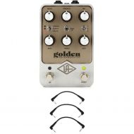 Universal Audio UAFX Golden Reverberator Pedal with 3 Patch Cables