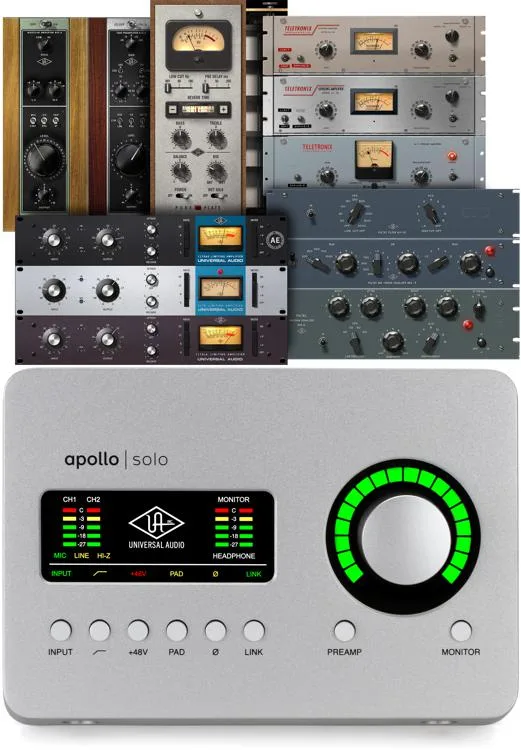 Universal Audio Apollo Solo Heritage Edition Thunderbolt 3 Audio Interface with UAD DSP Demo