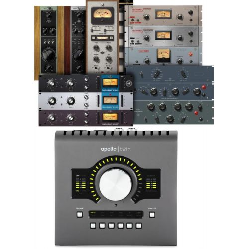  Universal Audio Apollo Twin MKII DUO Heritage Edition 10x6 Thunderbolt Audio Interface and SD-1 Microphone