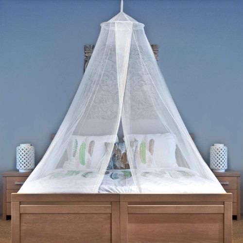  Universal Backpackers Mosquito Net for Single to King-Sized Beds ? 2 Openings or Fully-Enclosed Bed Canopy ? Conical Design for Decoration or Travel ? Free Bag & Hanging Kit for Ea