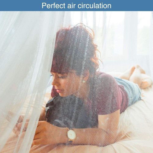  Universal Backpackers Mosquito Net for Single to King-Sized Beds ? 2 Openings or Fully-Enclosed Bed Canopy ? Conical Design for Decoration or Travel ? Free Bag & Hanging Kit for Ea